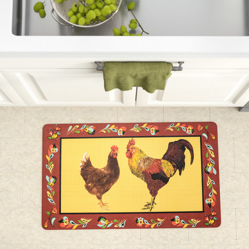 August Grove® Balster Rooster Kitchen Mat & Reviews Wayfair Canada